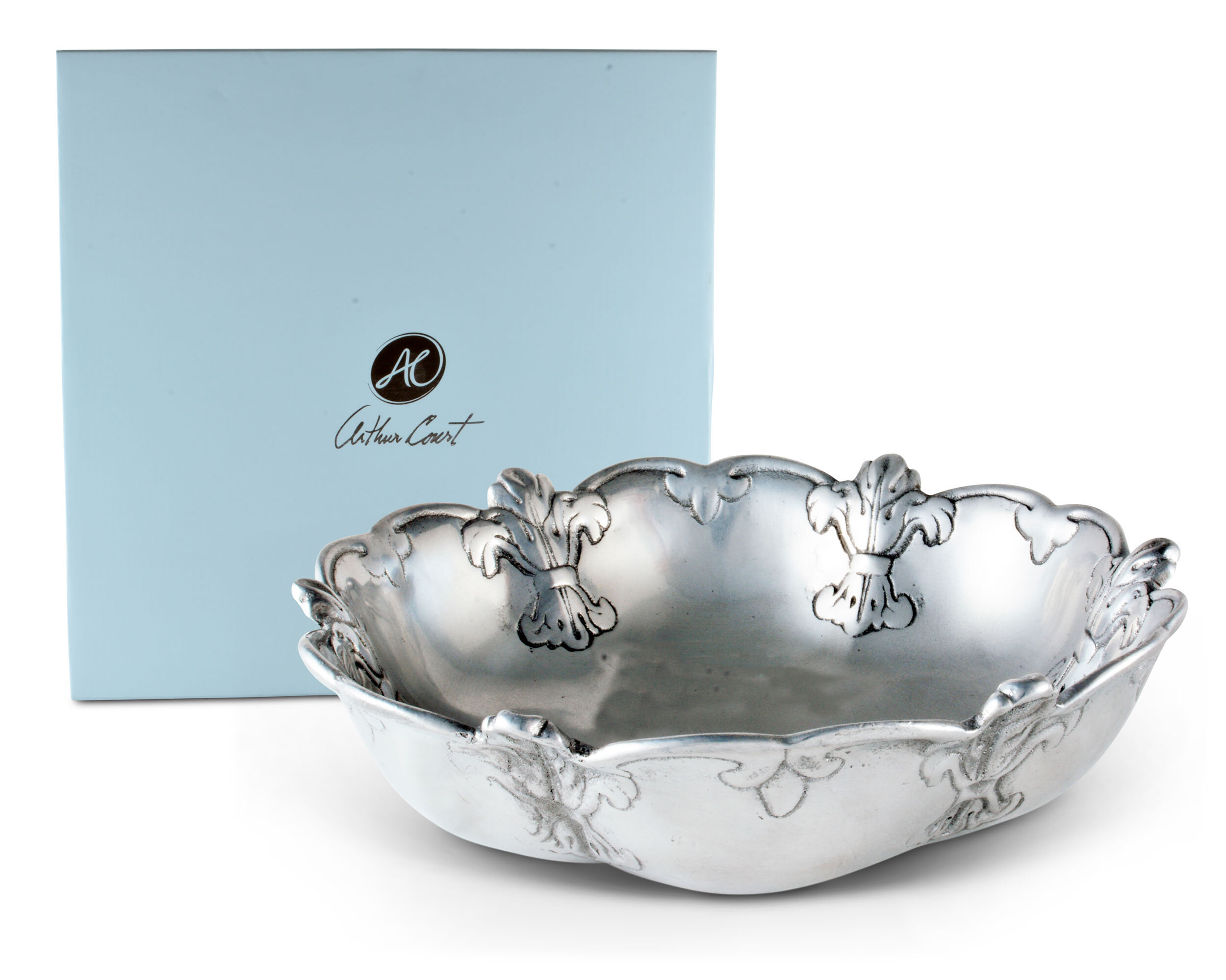 Arthur Court Designs Fleur De Lis Aluminum Serving Bowl Wayfair